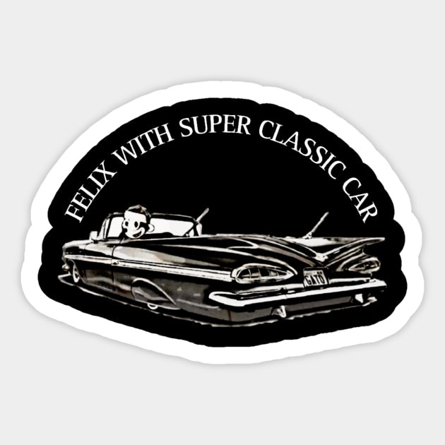 felix with super classic car Sticker by hot_issue